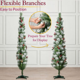 Christow Slim Artificial Snow Cone Berry Tree - thumbnail 4