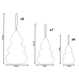 Beliani Set Of 19 Christmas Tree Ornaments Orkla Paper Green - thumbnail 3