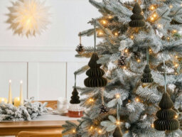 Beliani Set Of 19 Christmas Tree Ornaments Orkla Paper Green - thumbnail 2