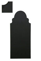 Mirroroutlet The Arcus Black Arched Leaner Wall Garden Mirror 200 X 85Cm - thumbnail 4