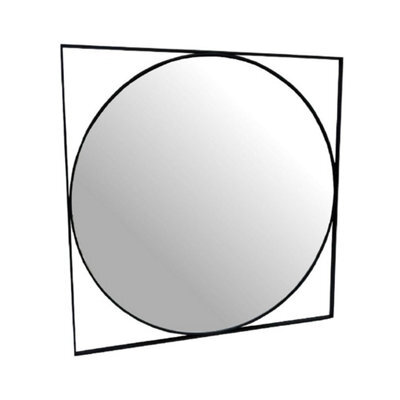 Buttercup Farm Isaac Mirror - Glass/iron - L1.5 X W77 X H77 Cm - Black - image 1