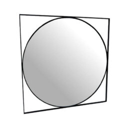 Buttercup Farm Isaac Mirror - Glass/iron - L1.5 X W77 X H77 Cm - Black