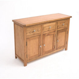Cabinet Bits Trivento Light Wood 3 Drawer 3 Door Sideboard Chrome Knob - thumbnail 3
