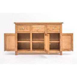 Cabinet Bits Trivento Light Wood 3 Drawer 3 Door Sideboard Chrome Knob - thumbnail 4