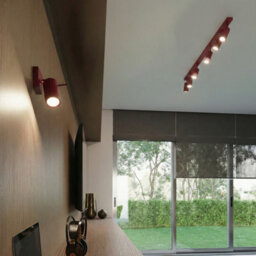 Luminosa Lighting Luminosa Ring Twin Ceiling Spotlight Burgundy 2X Gu10 - thumbnail 9