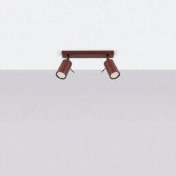 Luminosa Lighting Luminosa Ring Twin Ceiling Spotlight Burgundy 2X Gu10 - thumbnail 2