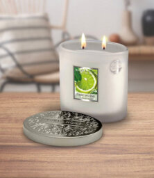 Heart and Home Heart & Home Lime Splash  Twin Wick Ellipse Soy Candle - 40 Hours Burn - thumbnail 2