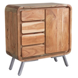 Wyld Haus Los Angeles Reclaimed Wood And Metal Medium Sideboard 4 Drawers 1 Door - thumbnail 2