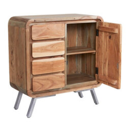 Wyld Haus Los Angeles Reclaimed Wood And Metal Medium Sideboard 4 Drawers 1 Door - thumbnail 4