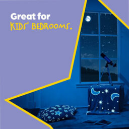 Wicked Gizmos Glow In The Dark Cushion Grey Super Soft Plush Fleece Pillow W/ Luminous Star Print For Bed Sofa Couch And Bedroom Comfort - thumbnail 6