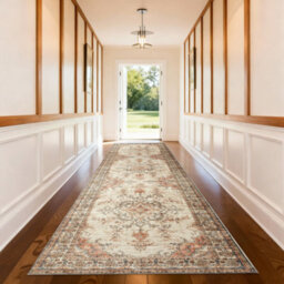 Bedlooms Timeless Cashmere Rug 60X220Cm, Vintage Floral Medallion, Anti-Slip, Stain Resistant, Soft Long Hallway Runner - thumbnail 8