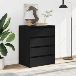 Vidaxl Corner Chest Of Drawers Black 60X41X76 Cm Engineered Wood - thumbnail 3