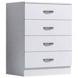 Fwstyle Tunis White 4 Drawer Chest (H) 90Cm (W) 70Cm (D) 41Cm - thumbnail 7