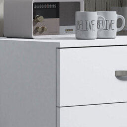 Fwstyle Tunis White 4 Drawer Chest (H) 90Cm (W) 70Cm (D) 41Cm - thumbnail 4