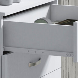 Fwstyle Tunis White 4 Drawer Chest (H) 90Cm (W) 70Cm (D) 41Cm - thumbnail 6