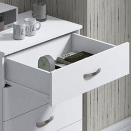 Fwstyle Tunis White 4 Drawer Chest (H) 90Cm (W) 70Cm (D) 41Cm - thumbnail 5