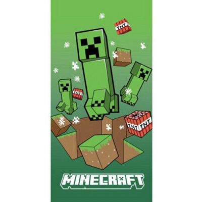 Minecraft Creepers Tnt Beach Towel