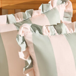 Ohs 2 X Stripe Garden Cushion Covers Outdoor Water Resistant - Sage/cream - thumbnail 2