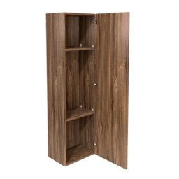 Sundaze Walnut 1200mm Bathroom Wall Mounted Tall Storage Unit Cupboard Cabinet - thumbnail 2