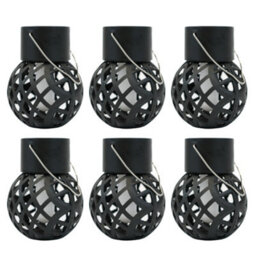 Gardenwize Pack Of 6 Solar Powered Led Hanging Dancing Flame Lantern Garden Decorative Lights - thumbnail 1