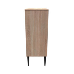 Fuji 5 Drawer Tall Bedside Cabinet In Bardolino Oak (Ready Assembled) - thumbnail 2