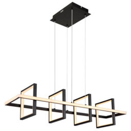 Luminosa Lighting Luminosa Wolfhard Squares Pendant Ceiling Light Matt Black 4X Led Dimmable 2700-6000K Remote Control - thumbnail 5