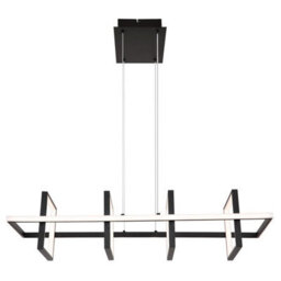 Luminosa Lighting Luminosa Wolfhard Squares Pendant Ceiling Light Matt Black 4X Led Dimmable 2700-6000K Remote Control - thumbnail 3