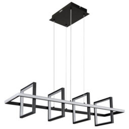 Luminosa Lighting Luminosa Wolfhard Squares Pendant Ceiling Light Matt Black 4X Led Dimmable 2700-6000K Remote Control - thumbnail 2