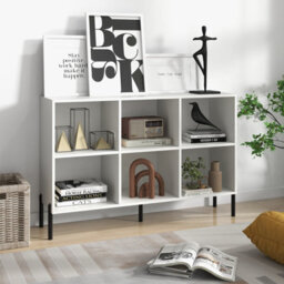 Costway Wooden Storage Bookcase 6 Cube Open Bookshelf Home Office Display Cabinet Rack - thumbnail 1