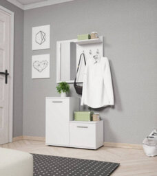 Arte Stylish Monti Hallway Set In White Matt - Modern Elegance For Your Entryway - thumbnail 2