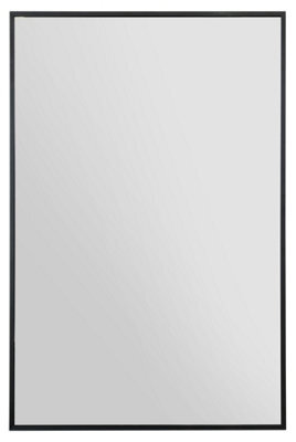 "Mirroroutlet Artus - Black Aluminium Edged Wall Mirror 35"" X 24"" (90Cm X 60Cm)" - image 1