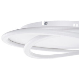 Beliani Ceiling Lamp - Round White Acrylic Shade, Dimmable Integrated Led, 500mm Diameter - thumbnail 6