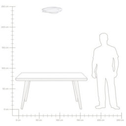 Beliani Ceiling Lamp - Round White Acrylic Shade, Dimmable Integrated Led, 500mm Diameter - thumbnail 8