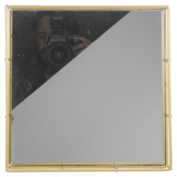 Urbn-Living 2-Pc Metal Gold Square Mirror Tray - thumbnail 7