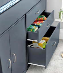 Save On Goods UK Grey Mid Sleeper Bunk Bed Storage,chest Drawers,shelves,cupboard, Kids, Childrens Bunkbed - thumbnail 5