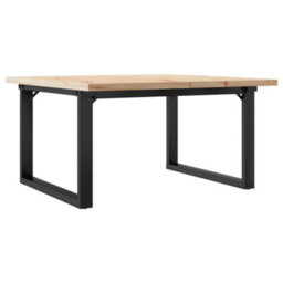 Walplus Coffee Table O-Frame 80X80X45.5 Cm Solid Wood Pine And Steel - thumbnail 2