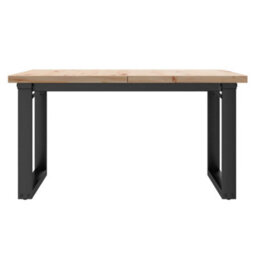 Walplus Coffee Table O-Frame 80X80X45.5 Cm Solid Wood Pine And Steel - thumbnail 4