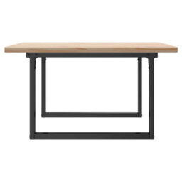 Walplus Coffee Table O-Frame 80X80X45.5 Cm Solid Wood Pine And Steel - thumbnail 5