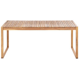Beliani Garden Dining Set 8 Seater Sassari Premium With Cushions Certified Acacia Wood Light Grey - thumbnail 6
