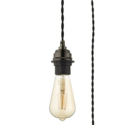 First Choice Lighting Set Of 2 Brushed Bronze Vintage Braided Cable 3 Light Pendant Sets - thumbnail 6