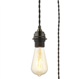 First Choice Lighting Set Of 2 Brushed Bronze Vintage Braided Cable 3 Light Pendant Sets - thumbnail 7