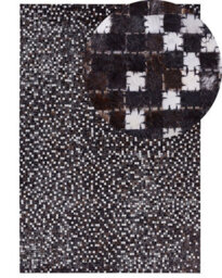 Beliani Rug Akkese Brown 160 X 230 Cm Leather - thumbnail 1
