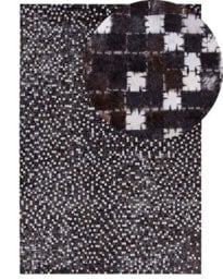 Beliani Rug Akkese Brown 160 X 230 Cm Leather