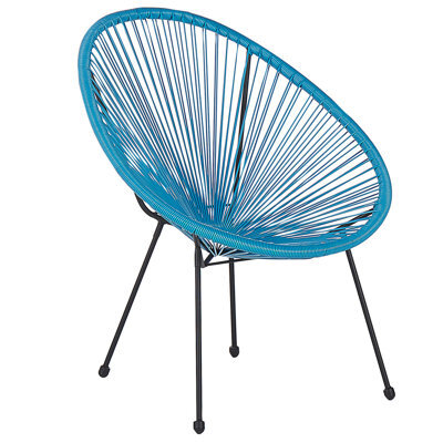 Beliani Garden Chair Acapulco Ii Pe Rattan Blue - image 1