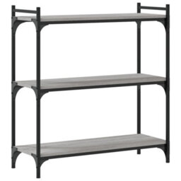 Berkfield Bookcase 3-Tier Grey Sonoma 80X30X86 Cm Engineered Wood - thumbnail 6