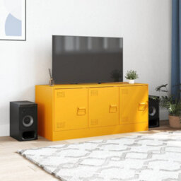 Walplus Tv Cabinet Mustard Yellow 99X39X44 Cm Steel - thumbnail 3