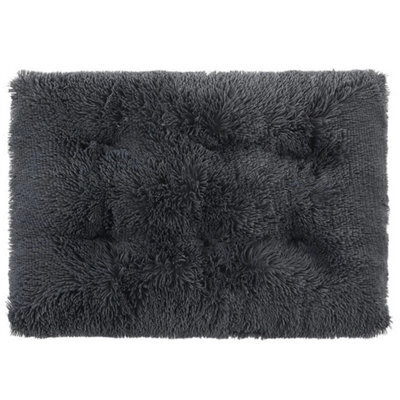 Dark Grey Medium (80X55Cm) Dog Bed Soft Pet Cushion Large Dog Crate Cat Mattress Washable Pad Mat - image 1