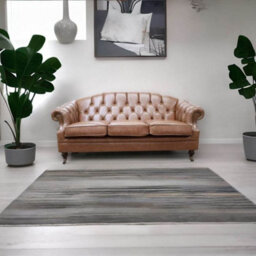 Chesterfield 3 Seater New England Saddle Leather Sofa Settee In Victoria Style - thumbnail 4