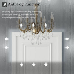 Probaty Bathrooms Led Mirror Backlit Illuminated With Anti-Fog,100X60Cm Rectangular,touch Switch,wall Frameless Vanity Mirror - thumbnail 4