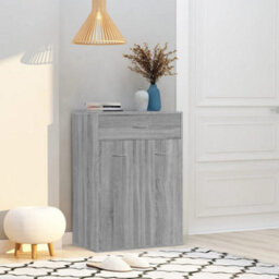 Vidaxl Shoe Cabinet Grey Sonoma 60X35X84 Cm Engineered Wood - thumbnail 2